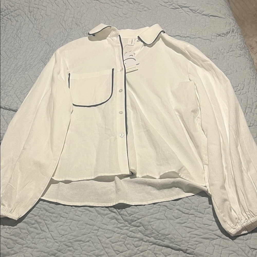 Commense White Button Down Shirt